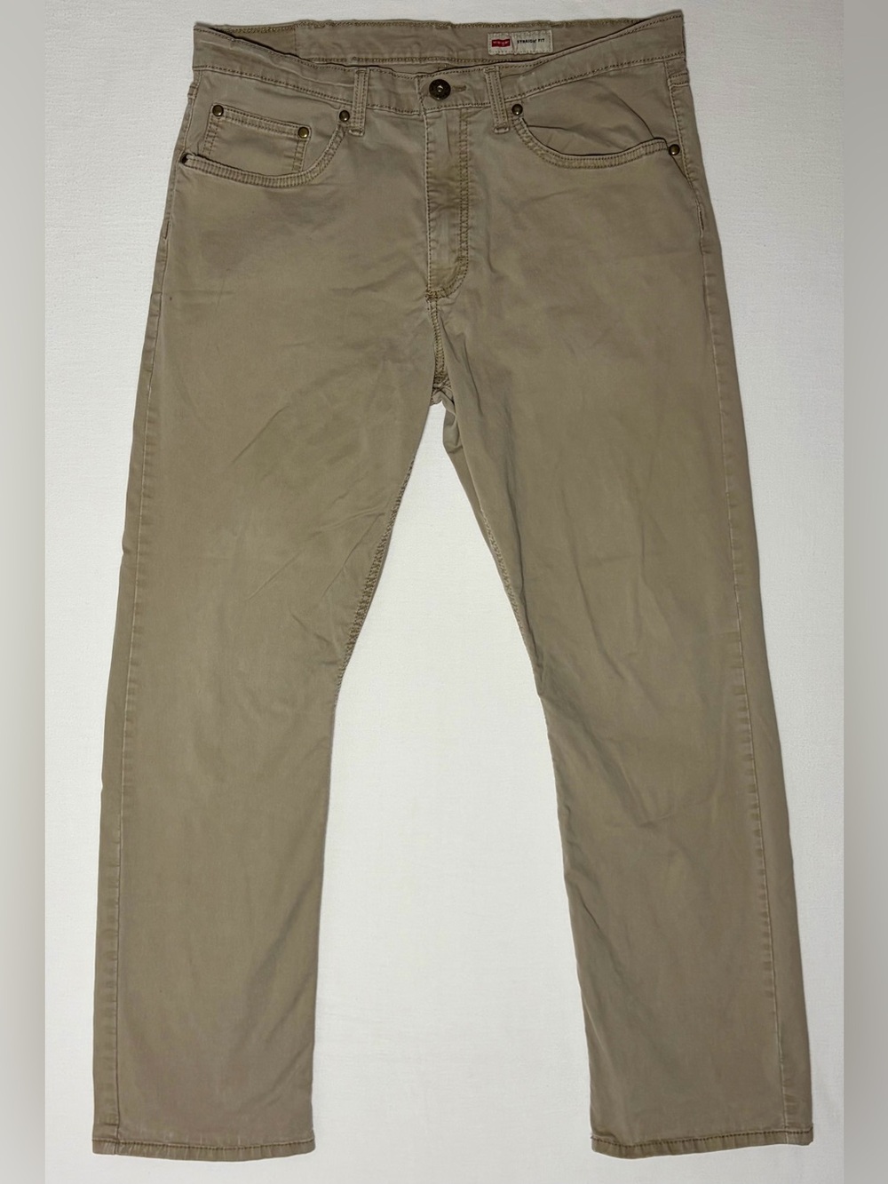 Wrangler Straight Fit Work Pants Lot of 2 Men's 34x30 Khaki Dark Gray Good Used